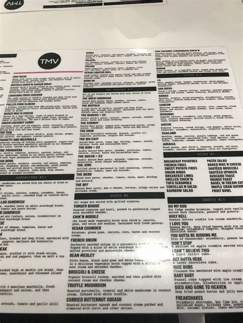 lv restaurant menu